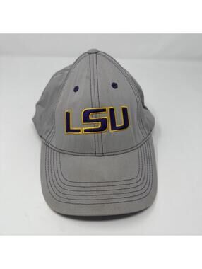 LSU TIGERS NCAA Gray Embroidered Adjustable Hat